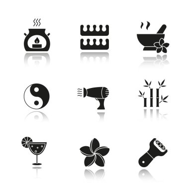 Spa salonu Icons set