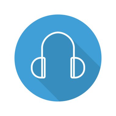 Kulaklık düz doğrusal simgesi