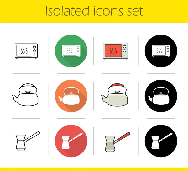 Conjunto de ícones de equipamentos de cozinha —  Vetores de Stock