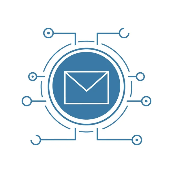 Email icône plate de sécurité — Image vectorielle