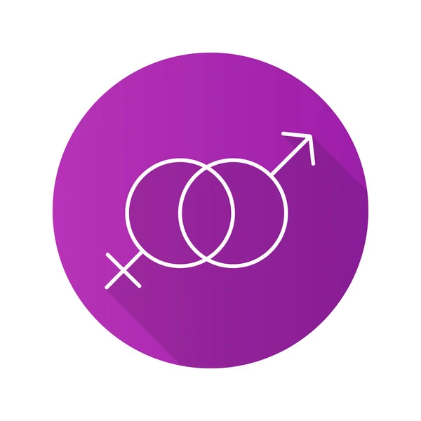Sex flat icon — Stock Vector
