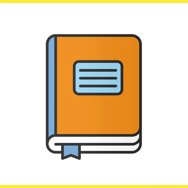 Deník notebook Barevná ikona — Stockový vektor