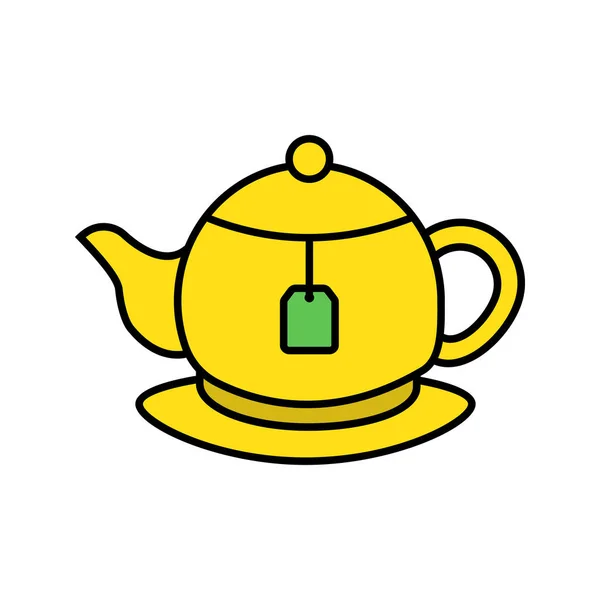 Tea brewing color icon — Stock Vector