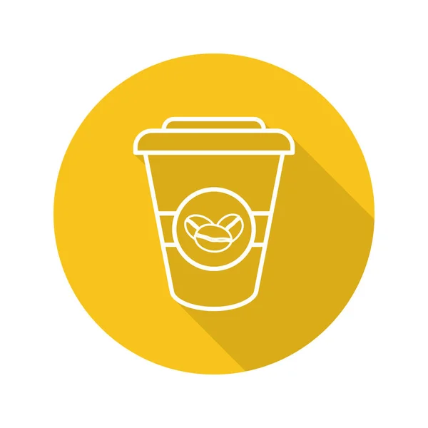 Icona della tazza di caffè da asporto — Vettoriale Stock