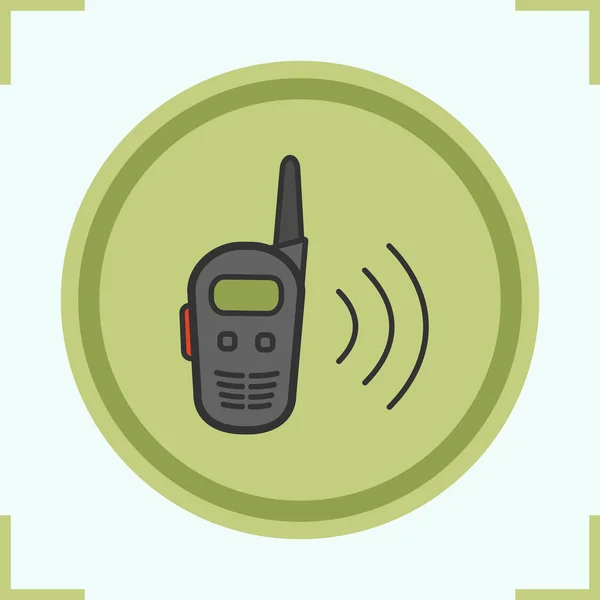 Walkie talkie color icon — Stock Vector