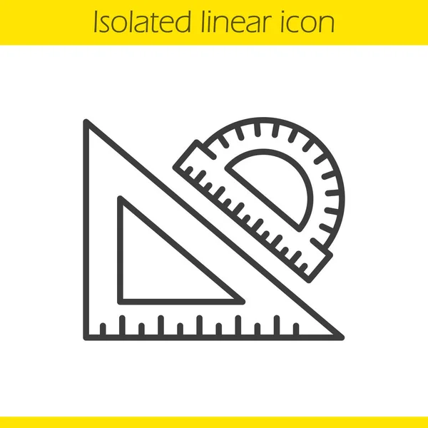 School linialen lineaire pictogram — Stockvector