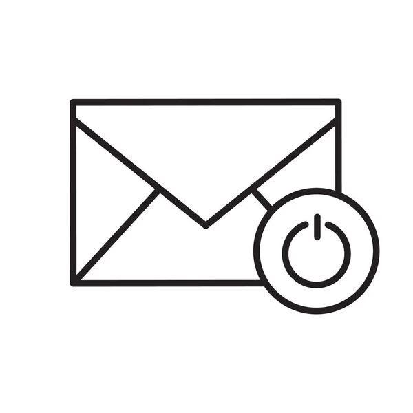 Desactivar el icono de notificación de correo electrónico — Archivo Imágenes Vectoriales