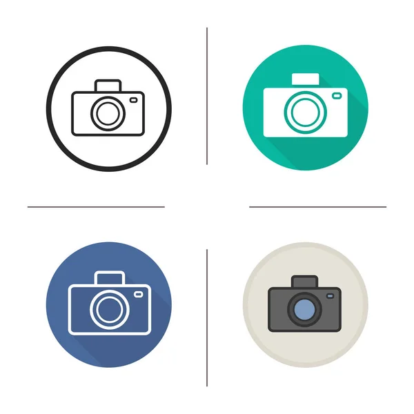 Conjunto de iconos de cámara fotográfica — Archivo Imágenes Vectoriales