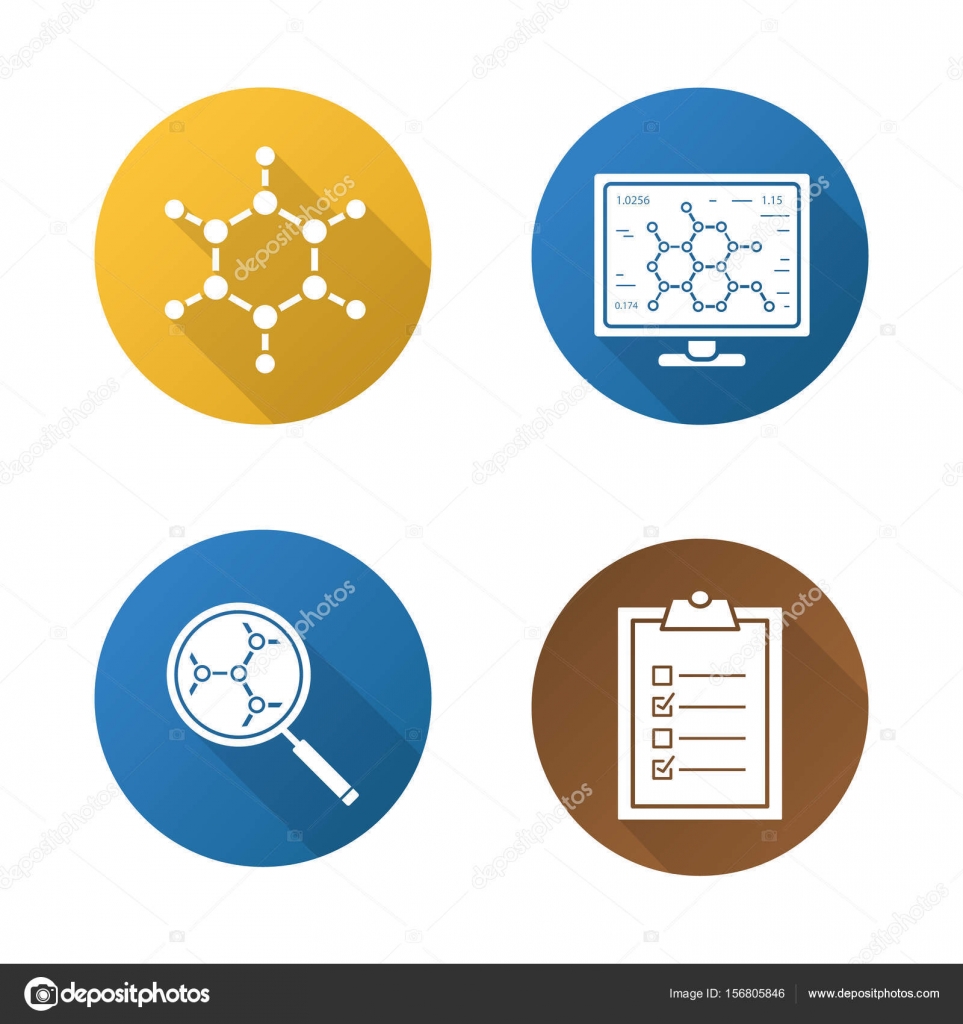 Science lab flat icons set — Stock Vector © bsd 156805846