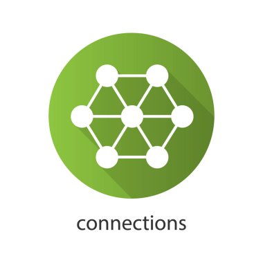 Bağlantıları düz simgesi