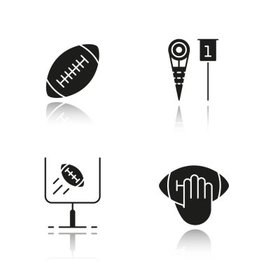 Amerikan futbolu Icons set