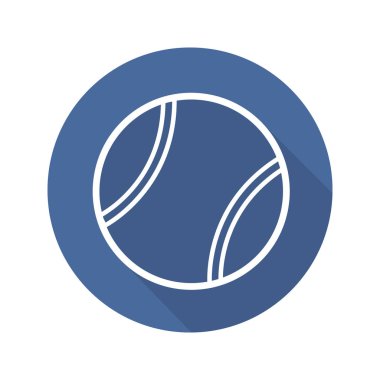 Tenis topu düz simgesi