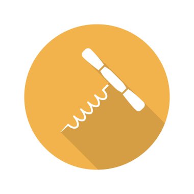 Tirbuşon düz simgesi