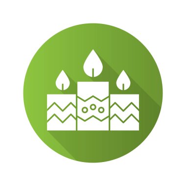 Kilise mum düz simgesi