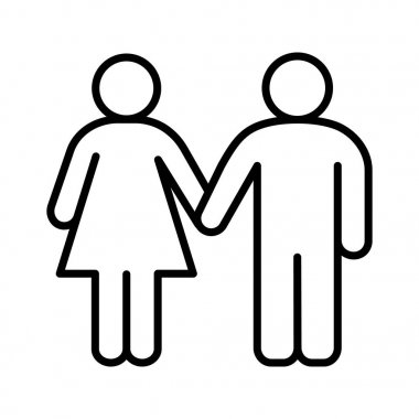 Heteroseksüel çift doğrusal simgesi