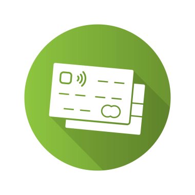 kredi kartları düz simgesi