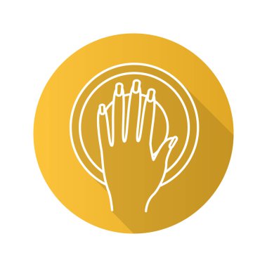 Manikür kase düz simgesi