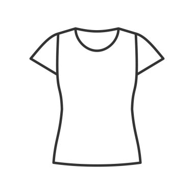 Kadın t-shirt doğrusal simgesi