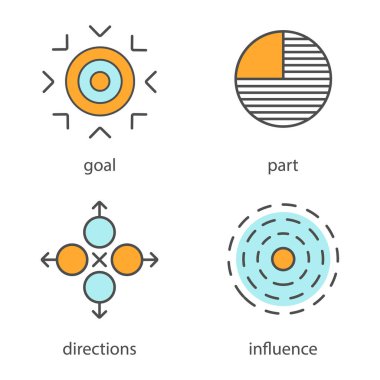 Soyut semboller Icons set