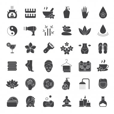 Spa salonu Icons set