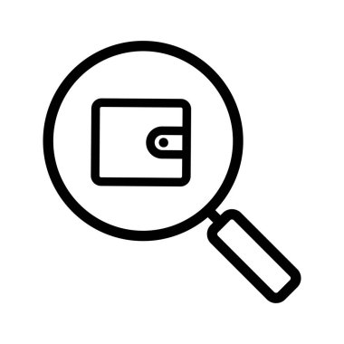 Para arama doğrusal simgesi