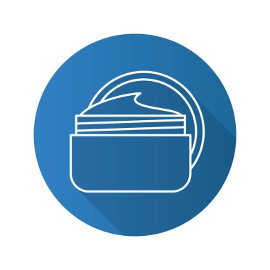 Yüz kremi kavanoz düz simgesi