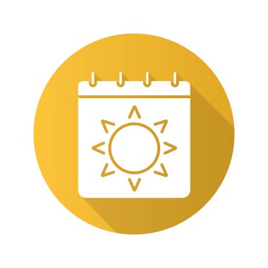 Yaz sezonu düz simgesi