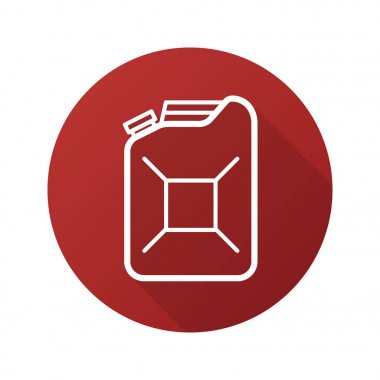 Benzin teneke kutu düz simgesi