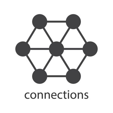 Bağlantıları glif simgesi