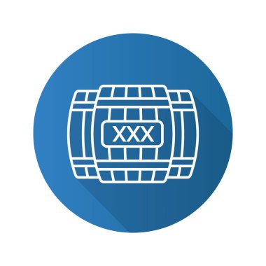 Alkol ahşap varil simgesi