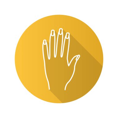 Kadının el düz simgesi