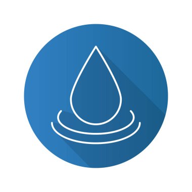 su damlası düz simgesi