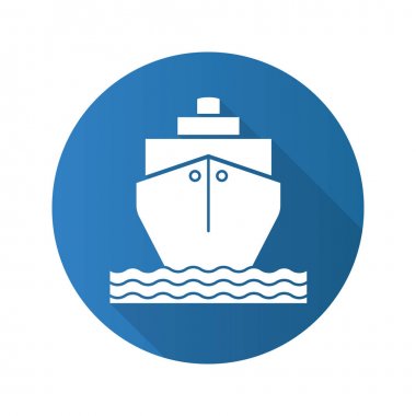 cruise gemi düz simgesi