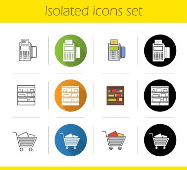 süpermarket Icons set