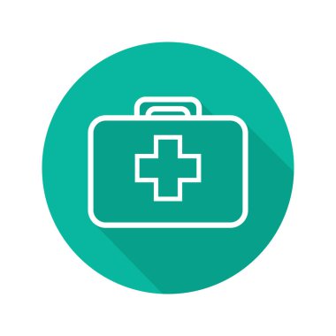 İlk yardım çantası düz simgesi