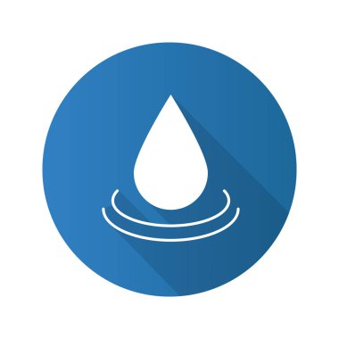 su damlası düz simgesi