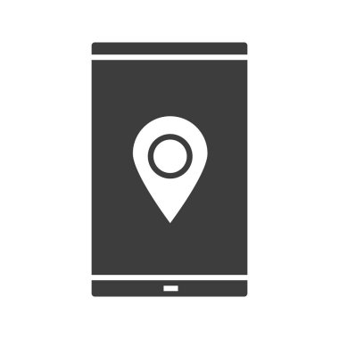 Smartphone gps glif simgesi