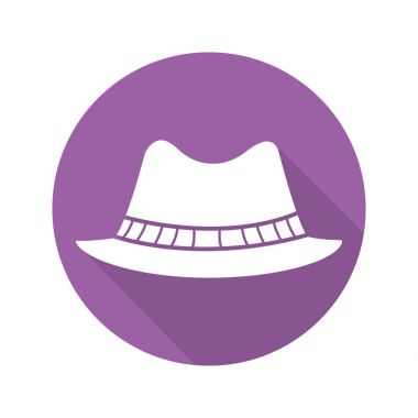 Homburg hat flat icon