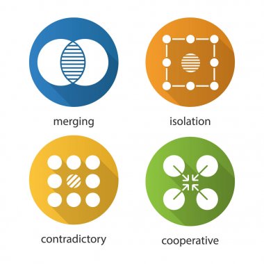 Soyut semboller düz Icons set