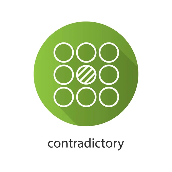 Contradictory symbol flat icon — Stock Vector