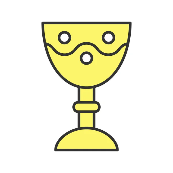 Gouden kerk goblet kleur pictogram — Stockvector