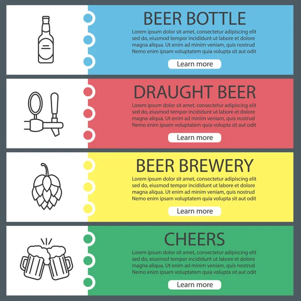 Beer banner templates set — Stock Vector