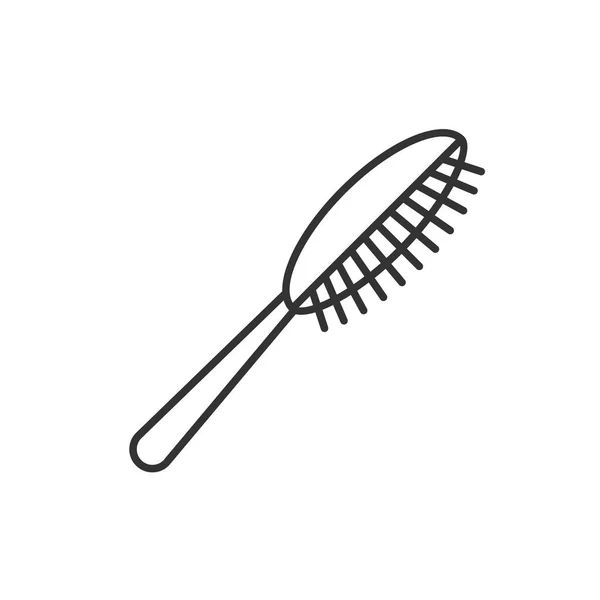 Brosse à cheveux icône linéaire — Image vectorielle