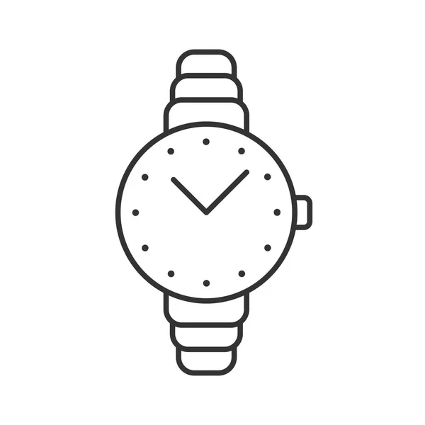 Reloj de pulsera para mujer icono lineal — Archivo Imágenes Vectoriales