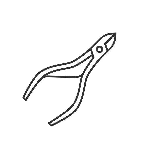 Cuticle nipper linear icon — Stock Vector