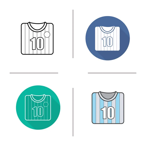 Fotbalista tričko ikony — Stockový vektor