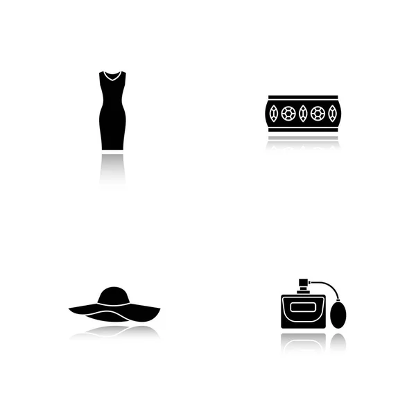 Conjunto de iconos accesorios mujer — Vector de stock