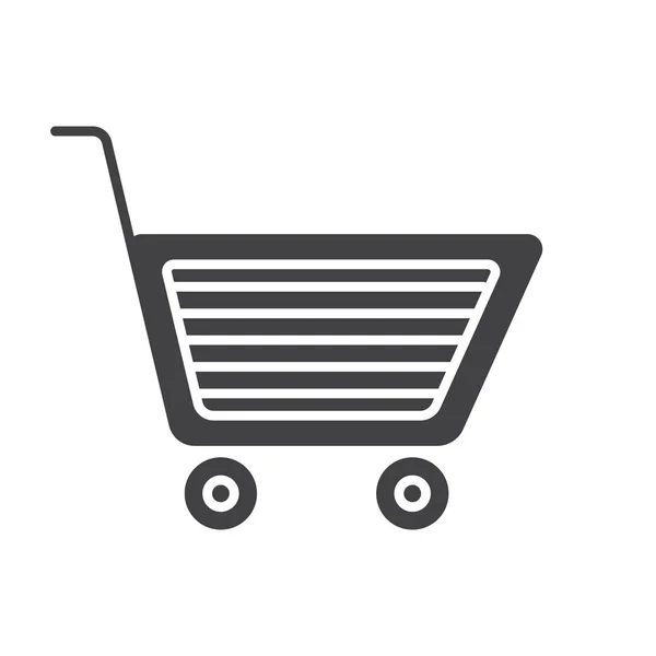 Shopping cart glyph pictogram — Stockvector