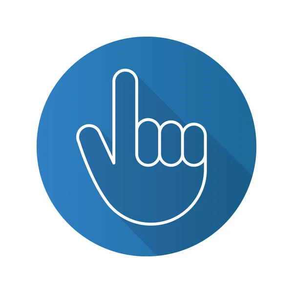 Atención mano gesto icono — Vector de stock