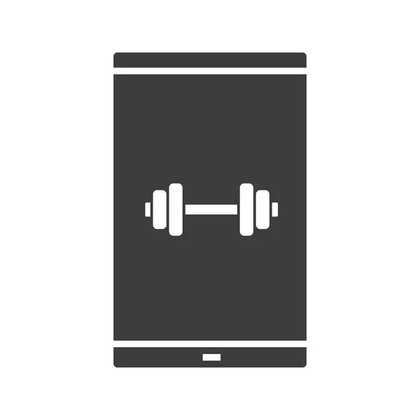 Icona dell'app fitness per smartphone — Vettoriale Stock